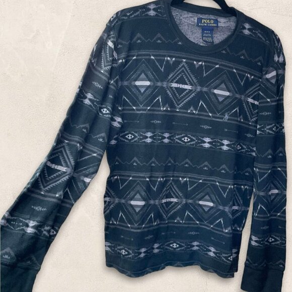 POLO Ralph Lauren Tribal Sweat Shirt Size M - Picture 3 of 4
